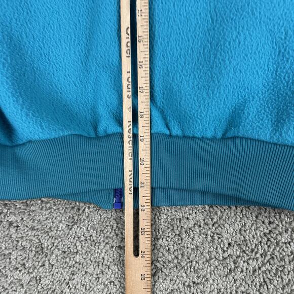 VINTAGE Columbia Fleece Jacket Womens Medium Teal Purple Full Zip Made USA 90sf - Picture 8 of 10